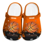 basketball logo clog customized abstract dots orange best selling.webp