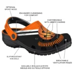 basketball logo clog customized baseball motif orange best selling.webp