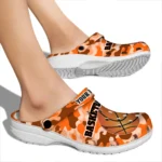 basketball logo clog customized camo print orange best selling.webp