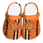 basketball logo clog customized contrasting stripes orange best selling.webp