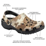 basketball logo clog customized desert camo tan best selling.webp