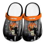 basketball logo clog customized evil presence orange black best selling.webp