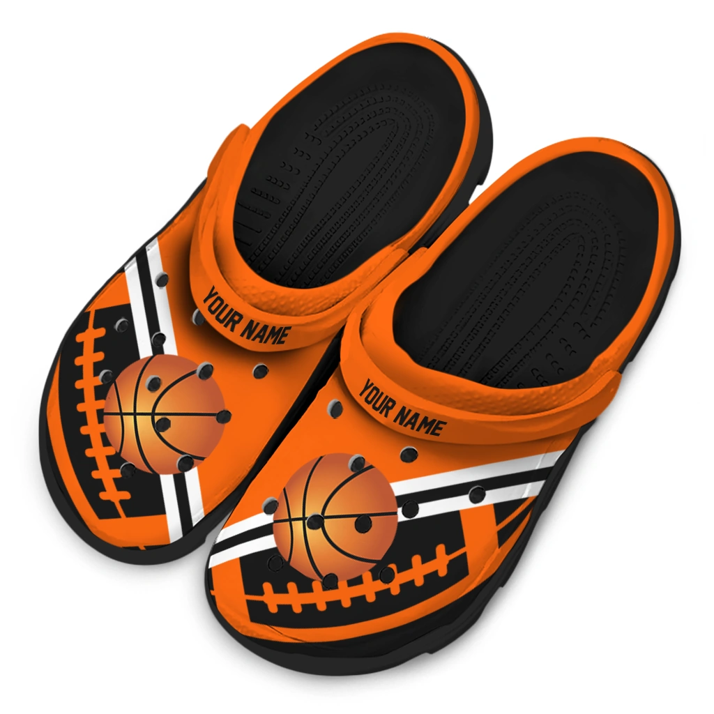 basketball logo clog customized football motif orange latest model.webp basketball logo clog customized football motif orange latest model.webp