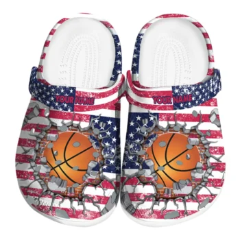 basketball logo clog customized freedom splinter red blue best selling.webp
