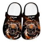 basketball logo clog customized gothic skull orange black best selling.webp
