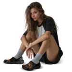 basketball logo clog customized gothic skull orange black best selling.webp