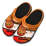 basketball logo clog customized grunge streaks orange white best selling.webp