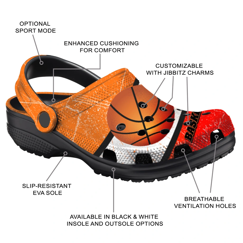 basketball logo clog customized grunge streaks orange white new arrival.webp basketball logo clog customized grunge streaks orange white new arrival.webp