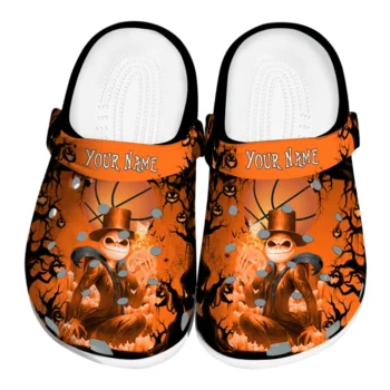 basketball logo clog customized jack skellington orange black best selling.webp