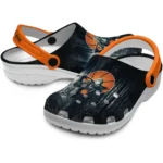 basketball logo clog customized jason voorhees orange black best selling.webp