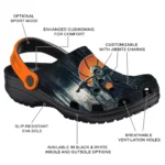 basketball logo clog customized jason voorhees orange black best selling.webp