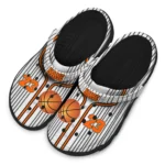 basketball logo clog customized pinstripe pattern orange white best selling.webp