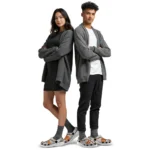 basketball logo clog customized pinstripe pattern orange white best selling.webp