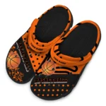 basketball logo clog customized polka dots orange black best selling.webp