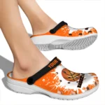 basketball logo clog customized splash art orange white best selling.webp