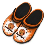basketball logo clog customized splash art orange white best selling.webp
