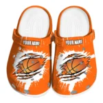 basketball logo clog customized splash motif background orange white best selling.webp