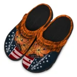 basketball logo clog customized star spangled side pattern orange blue red best selling.webp