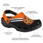 basketball logo clog customized striped accents orange best selling.webp