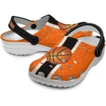 basketball logo clog customized vertical stripes orange best selling.webp