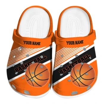 basketball logo clog customized vibrant dual tone orange best selling.webp