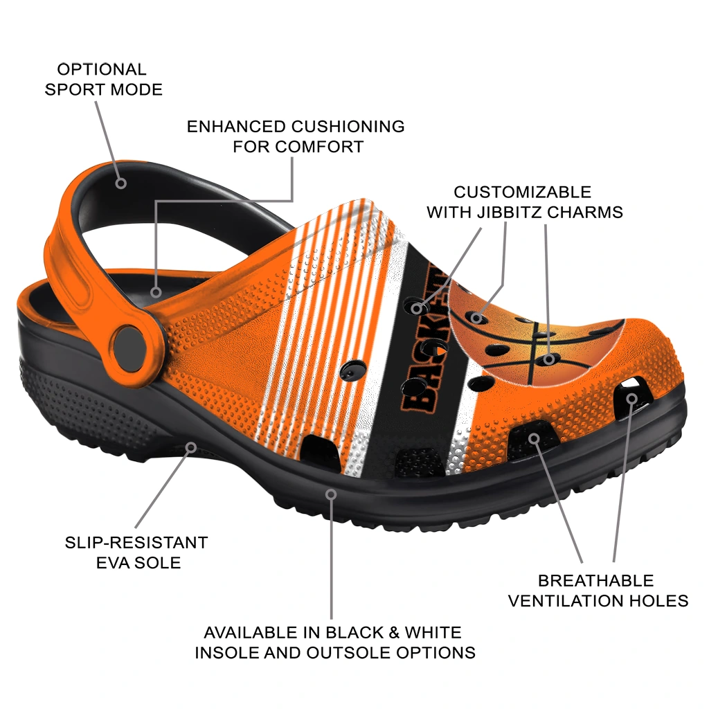 basketball logo clog customized vibrant dual tone orange new arrival.webp basketball logo clog customized vibrant dual tone orange new arrival.webp