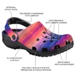 basketball logo clog customized wavy stripes best selling.webp