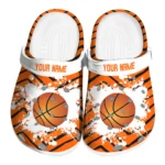 basketball logo clog customized zigzag paint burst orange white best selling.webp