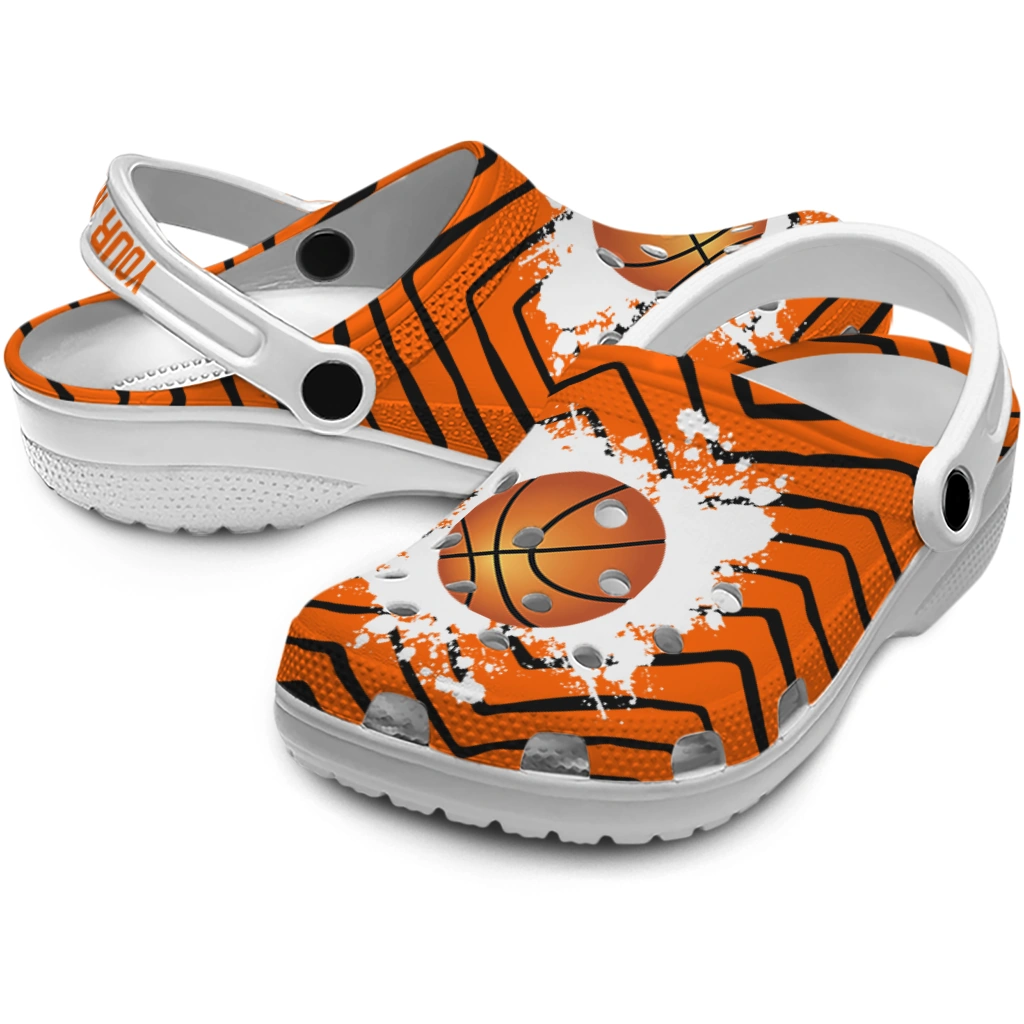 basketball logo clog customized zigzag paint burst orange white high quality.webp basketball logo clog customized zigzag paint burst orange white high quality.webp
