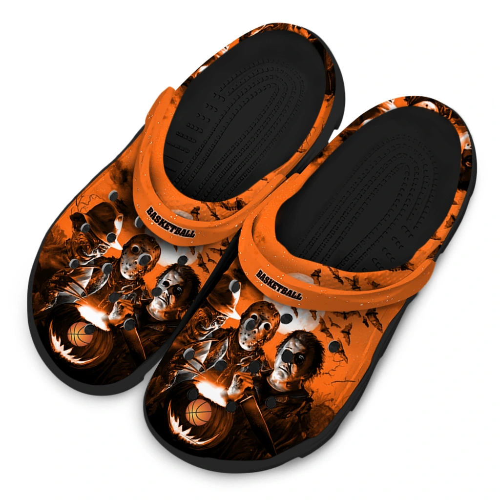 basketball logo clog halloween vibes orange black latest model.webp basketball logo clog halloween vibes orange black latest model.webp