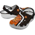 basketball logo clog hexagon grid orange best selling.webp