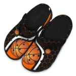 basketball logo clog hexagon grid orange best selling.webp