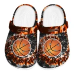basketball logo clog radiant burst effect orange best selling.webp