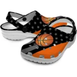 basketball logo clog stellar stripes theme orange black best selling.webp