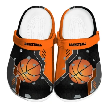 basketball logo clog tech aesthetic orange black best selling.webp