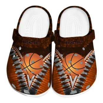 basketball logo clog zipper burst orange best selling.webp