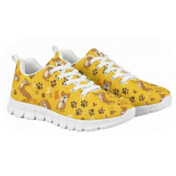 corgi fans sneakers personalized cute corgi illustration orange 2.png