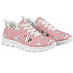 poodle lovers sneakers custom elegant poodle pattern pink 1.png