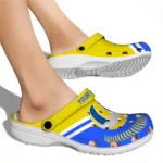 volleyball logo clog custom baseball motif yellow best selling.webp