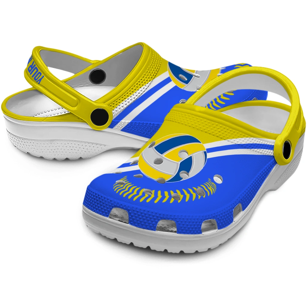 volleyball logo clog custom baseball motif yellow high quality.webp volleyball logo clog custom baseball motif yellow high quality.webp