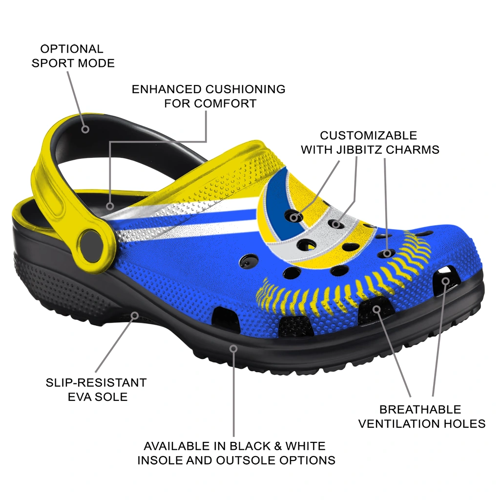 volleyball logo clog custom baseball motif yellow new arrival.webp volleyball logo clog custom baseball motif yellow new arrival.webp