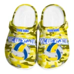 volleyball logo clog custom camo print yellow best selling.webp