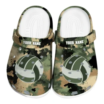 volleyball logo clog custom camouflage craze green best selling.webp