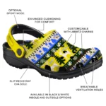 volleyball logo clog custom christmas motif yellow best selling.webp