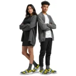 volleyball logo clog custom christmas motif yellow best selling.webp