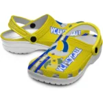volleyball logo clog custom contrasting stripes yellow best selling.webp