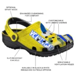 volleyball logo clog custom contrasting stripes yellow best selling.webp