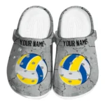 volleyball logo clog custom cracked texture gray best selling.webp
