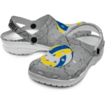 volleyball logo clog custom cracked texture gray best selling.webp