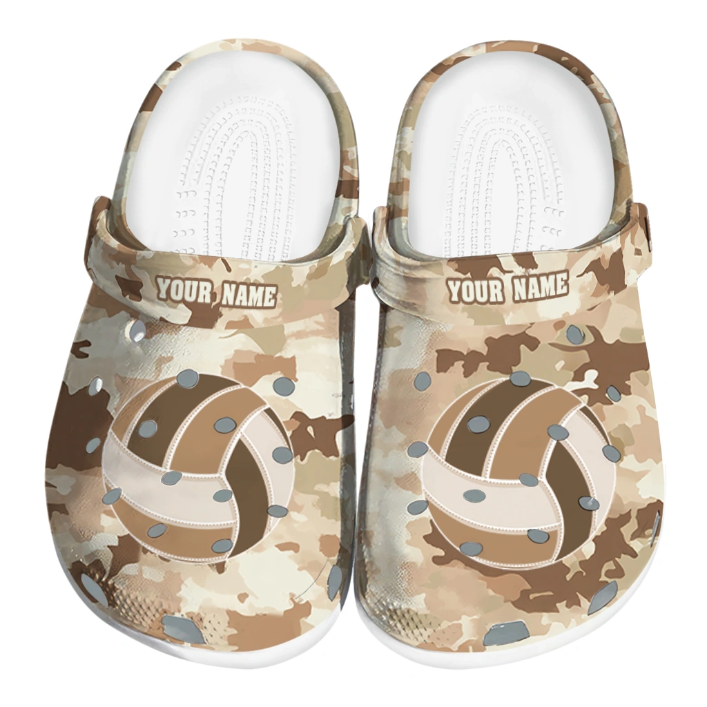 volleyball logo clog custom desert camo tan best selling.webp volleyball logo clog custom desert camo tan best selling.webp